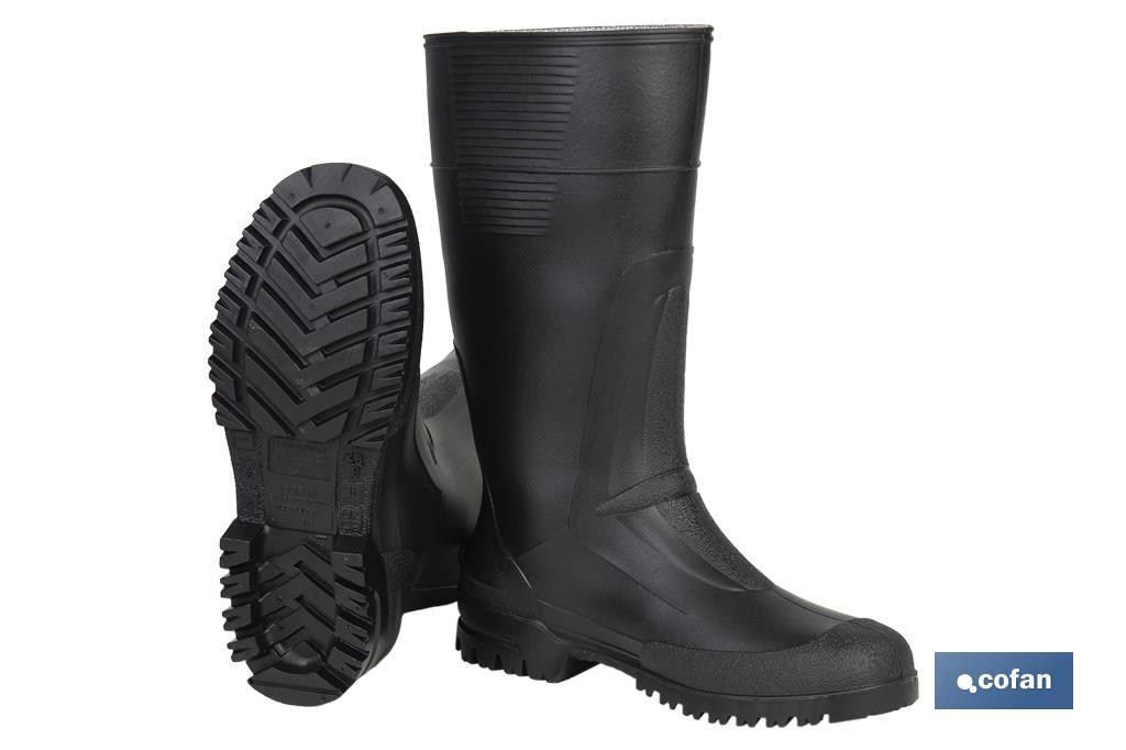 BOTA ALTA DE AGUA PVC NEGRA TALLA 40